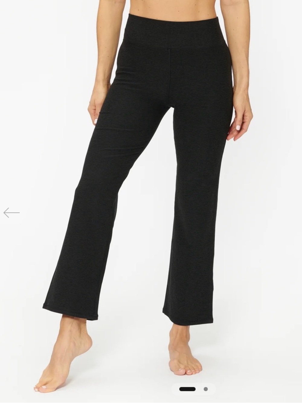 Vuori Mid Rise Elevation Slim Bootcut Pants Small Black Heather